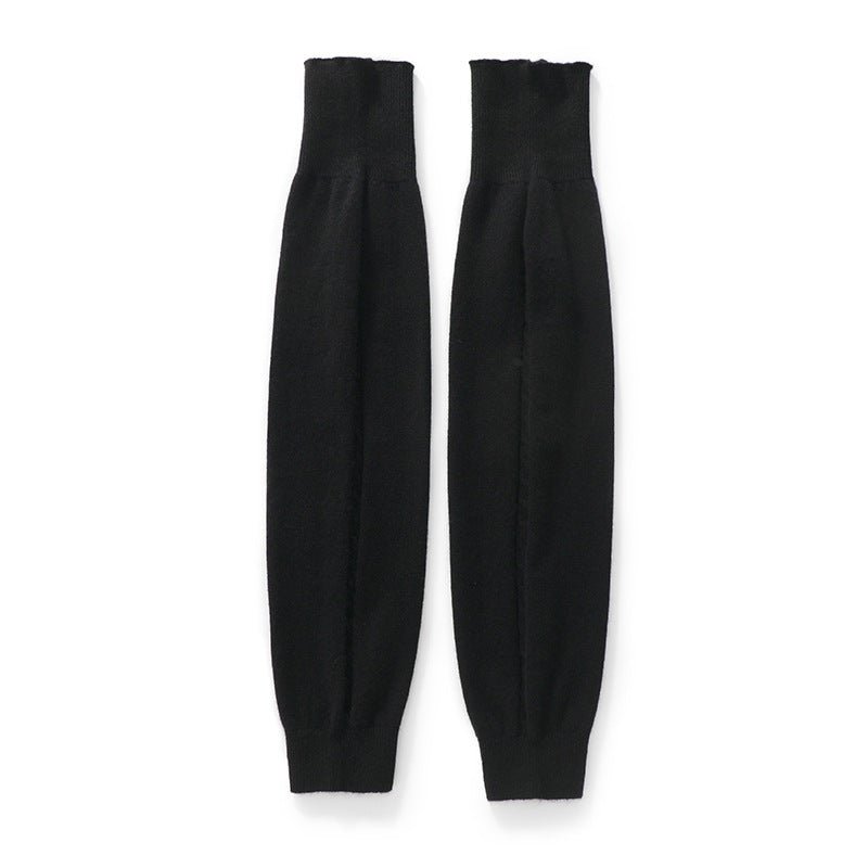 Unisex Soft Pure Cashmere Leg Warmers Knee Warmer Ultimate Comfort Black M