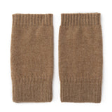 Pure Cashmere Knit Fingerless Gloves Cashmere Wrist Warmers Cashmere Mitts Camel M