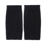Pure Cashmere Knit Fingerless Gloves Cashmere Wrist Warmers Cashmere Mitts Black M