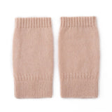 Pure Cashmere Knit Fingerless Gloves Cashmere Wrist Warmers Cashmere Mitts Pink M