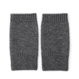 Pure Cashmere Knit Fingerless Gloves Cashmere Wrist Warmers Cashmere Mitts Dark Grey M