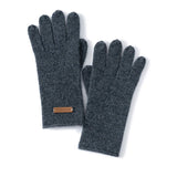 Pure Cashmere Knit Gloves Curl Edge Refined Cashmere Warm Gloves Dark Grey M