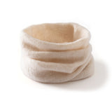 Pure Cashmere Knitted Neck Warmer Scarf Cashmere Neck Gaiter Beige M