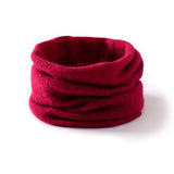 Pure Cashmere Knitted Neck Warmer Scarf Cashmere Neck Gaiter Claret M