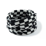 Pure Cashmere Neck Gaiter Cashmere Snood with Modern Patterns Cashmere Scarf Black M