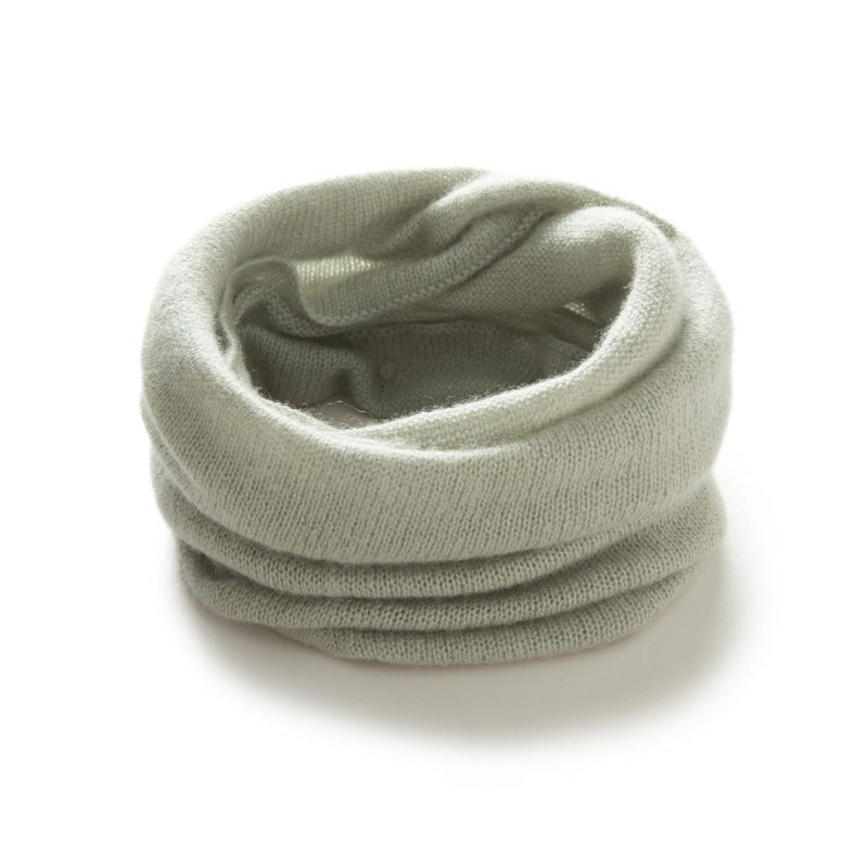 Lightweight Cashmere Infinity Scarf Warm Pure Neck Gaiter Green M