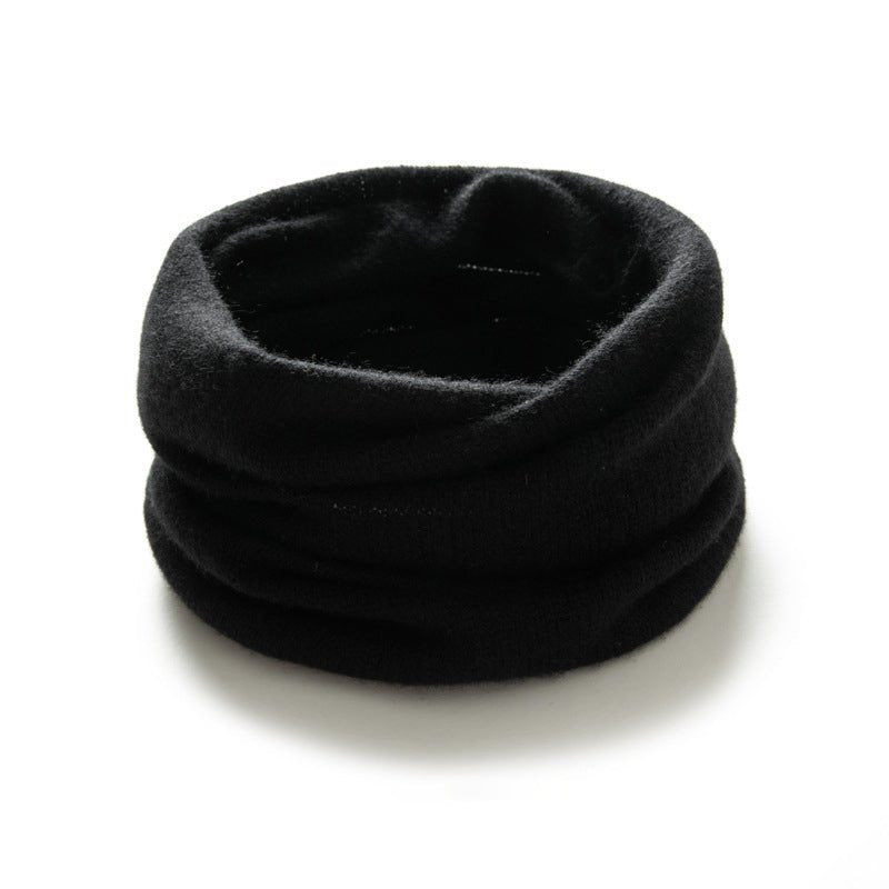 Lightweight Cashmere Infinity Scarf Warm Pure Neck Gaiter Black M