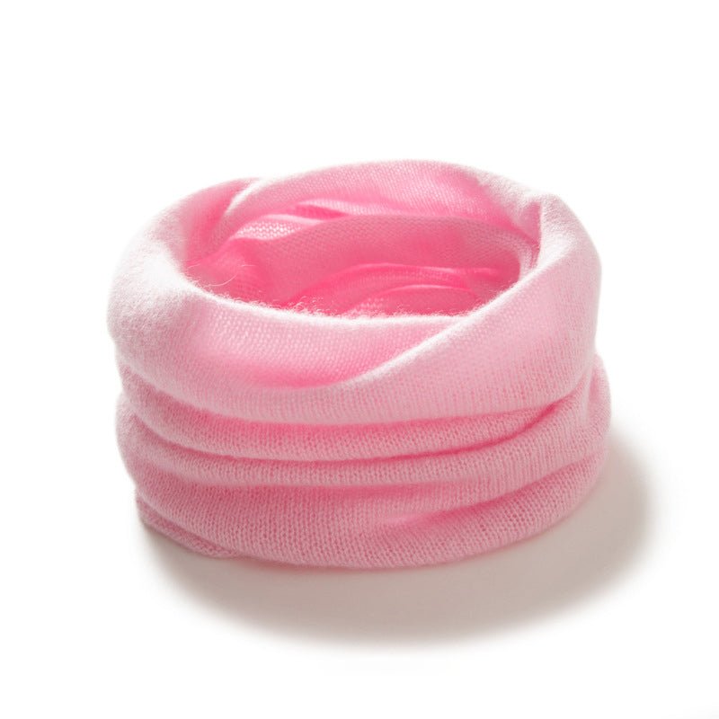 Lightweight Cashmere Infinity Scarf Warm Pure Neck Gaiter Pink M