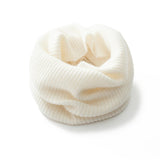 Pure Cashmere Neck Warmer Scarf Ribbing Cashmere Neck Gaiter Fake Collar Ivory M