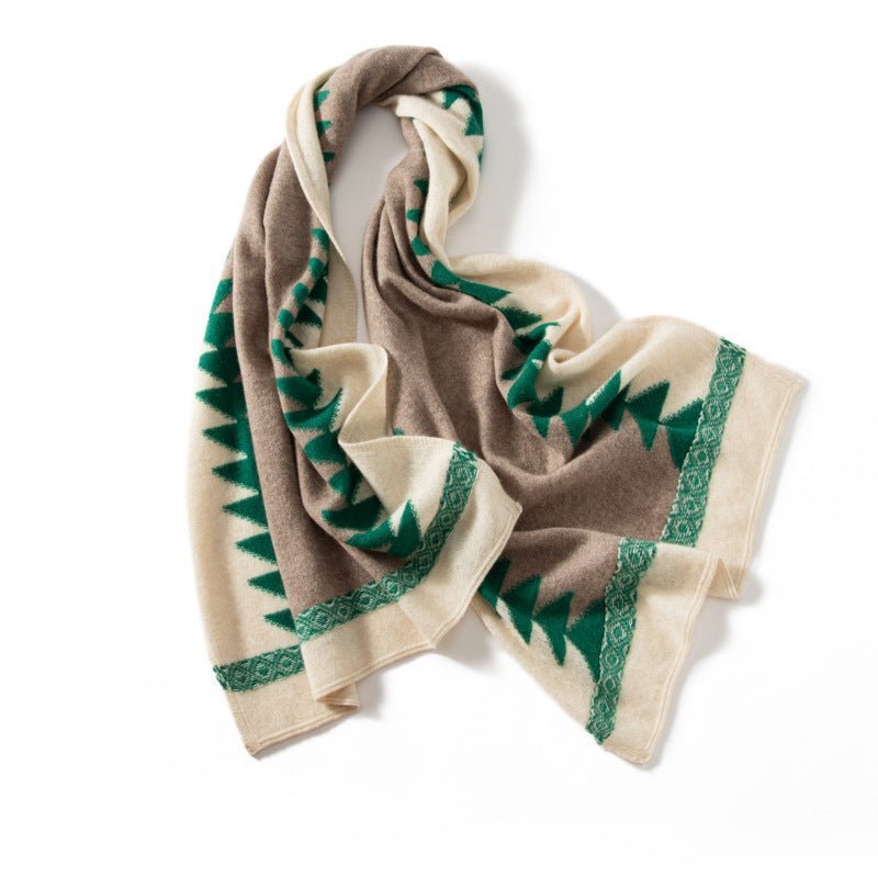 Pure Cashmere Scarf Long Shawl And Wraps Special Christmas Scarves Taupe L