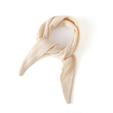 Pure Cashmere Skinny Tie Scarf Small Cashmere Triangle Scarf Cashmere Bandana Beige M