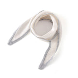 Pure Cashmere Skinny Tie Scarf Small Cashmere Triangle Scarf Cashmere Bandana White M