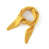 Pure Cashmere Skinny Tie Scarf Small Cashmere Triangle Scarf Cashmere Bandana Yellow M