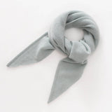 Pure Cashmere Triangle Neck Scarf Cashmere Knit Wrap Cashmere Bandana Green M