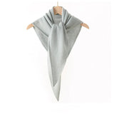 Pure Cashmere Triangle Neck Scarf Cashmere Knit Wrap Cashmere Bandana Ivory M