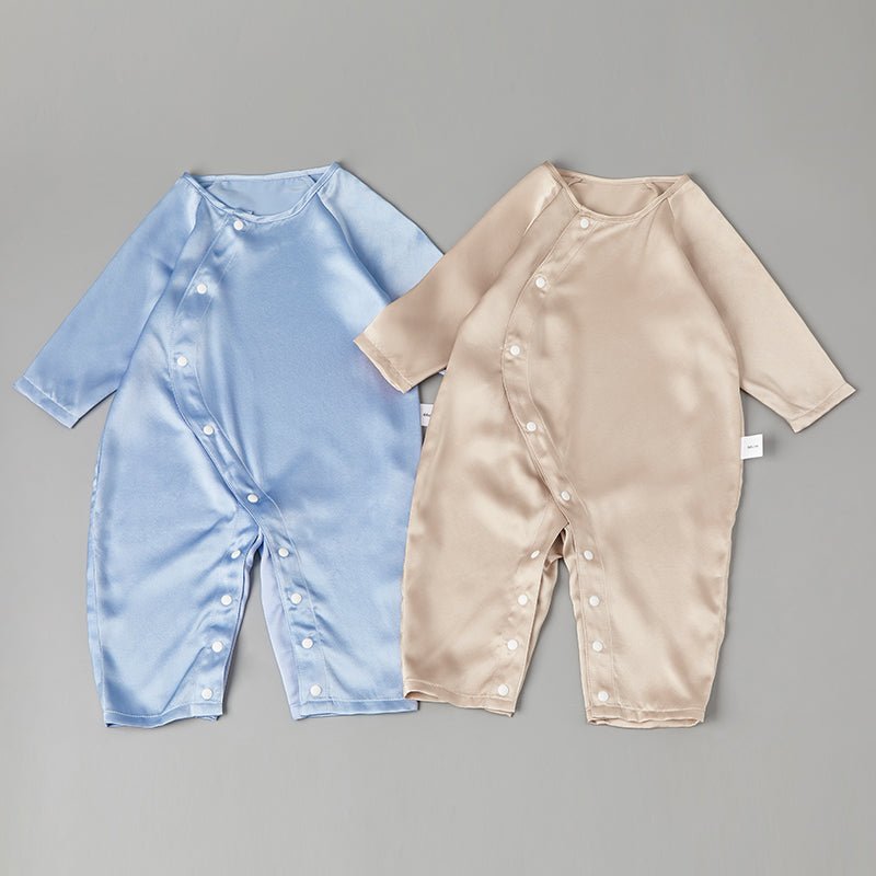 Pure Silk Bodysuit For Babies Lightweight Summer Silk Clothes Rosy Pink 0 - 3M