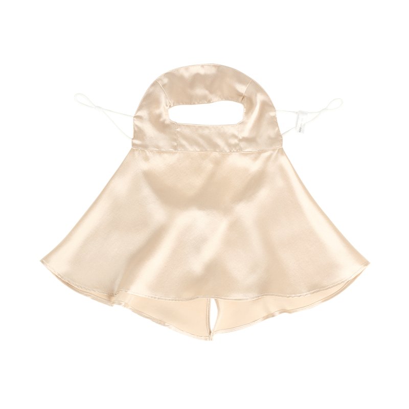 Full Coverage Silk Face Mask Sensitive Silk Full Face Anti - uv Masks Champagne M