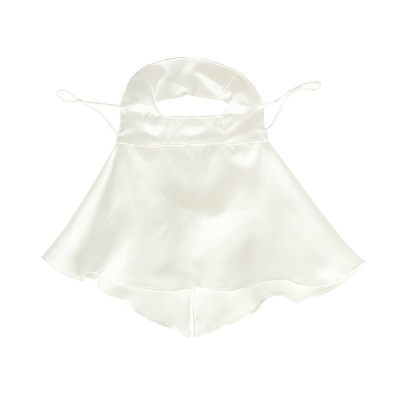 Full Coverage Silk Face Mask Sensitive Silk Full Face Anti - uv Masks Ivory M