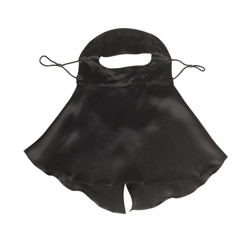 Full Coverage Silk Face Mask Sensitive Silk Full Face Anti - uv Masks Black M
