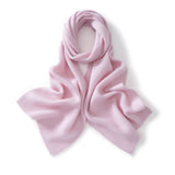 Ribbed Cashmere Scarf for Men and Women Cashmere Knit Wrap for Cold Weather Pink L