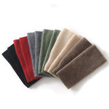 Ribbed Pure Cashmere Knit Headband Half - finger gloves Cashmere Gloves Beige M