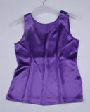 Round Neck Mulberry Silk Tank Top For Women Beige M