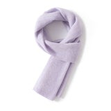 Short 100% Cashmere Scarf for Adults And Children Winter Scarf Purple S