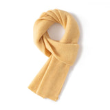 Short 100% Cashmere Scarf for Adults And Children Winter Scarf Yellow S