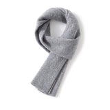 Short 100% Cashmere Scarf for Adults And Children Winter Scarf Light Gray S