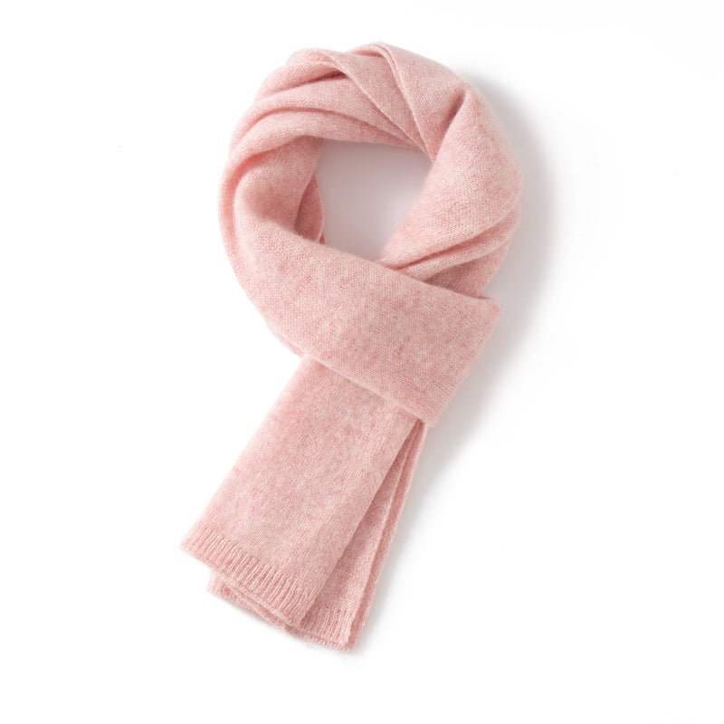 Short 100% Cashmere Scarf for Adults And Children Winter Scarf Baby Pink S