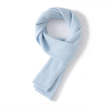 Short 100% Cashmere Scarf for Adults And Children Winter Scarf Baby Blue S