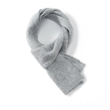 Short 100% Cashmere Scarf for Adults And Children Winter Scarf Gray S