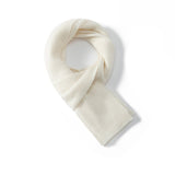 Short 100% Cashmere Scarf for Adults And Children Winter Scarf Ivory S