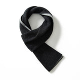 Unisex Short Reversible Cashmere Scarf Fall Winter Cashmere Wraps Gray M