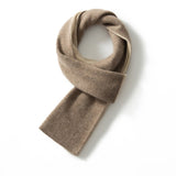 Unisex Short Reversible Cashmere Scarf Fall Winter Cashmere Wraps Taupe M