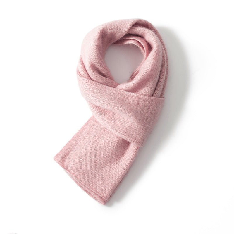 Unisex Short Cashmere Scarf Multi Colors Cashmere Neck Warmer Blush M