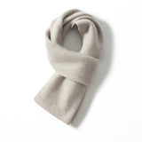 Unisex Short Cashmere Scarf Multi Colors Cashmere Neck Warmer Apricot Gray M
