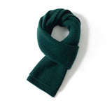 Unisex Short Cashmere Scarf Multi Colors Cashmere Neck Warmer Dark Green M