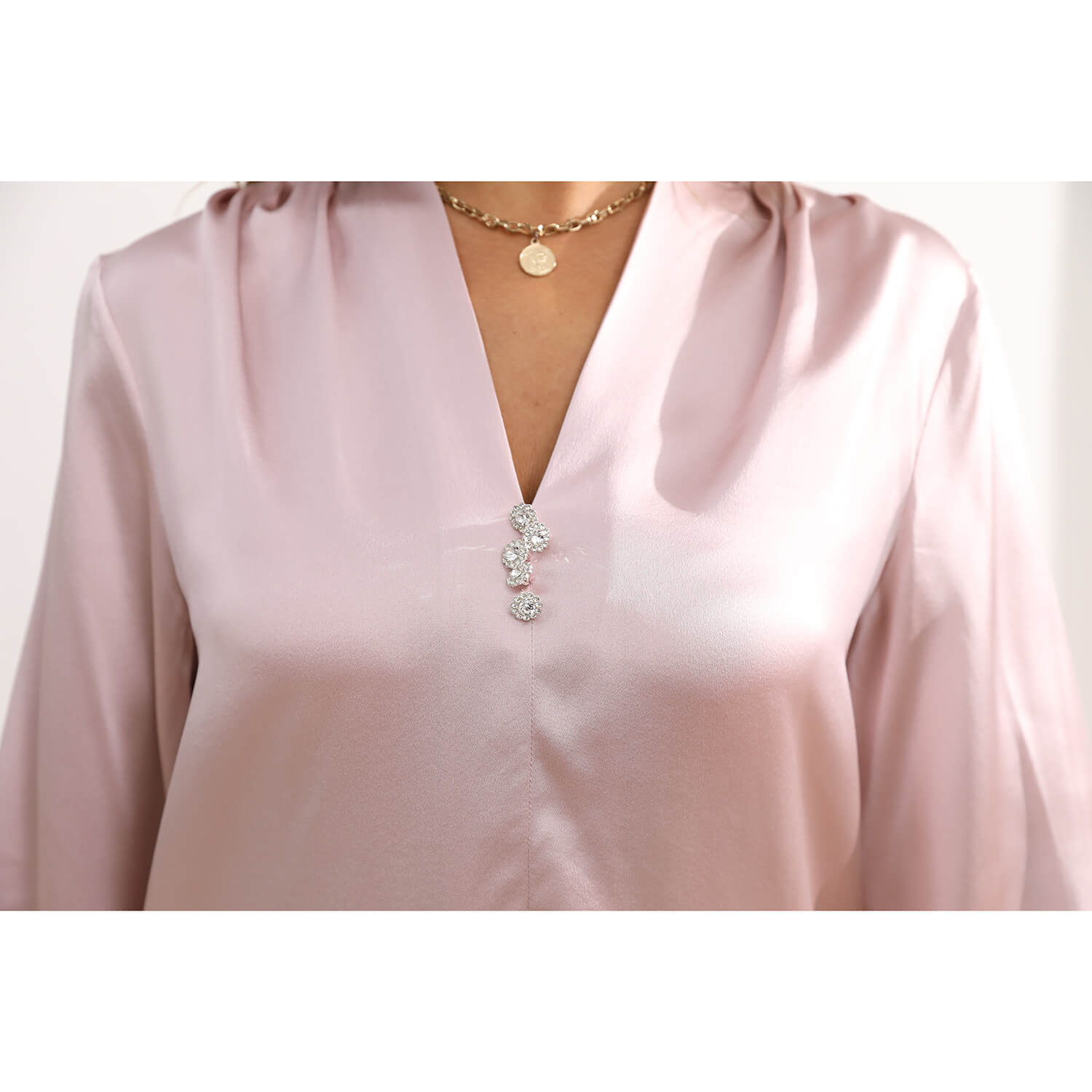 Silk Blouse For Women Silk Shirts 100% Mulberry Silk Top Rosy Pink XS