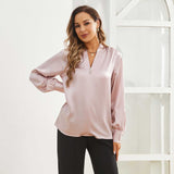 Silk Blouse For Women Silk Shirts 100% Mulberry Silk Top Rosy Pink XS