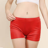 Silk Boxer Briefs Mid - waist Underwear For Women Mulberry Silk Knitted Red S