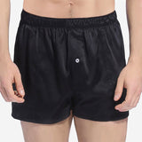 Luxurious Silk Boxers For Men Silk Short Pants Underwear Black XS