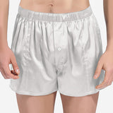 Luxurious Silk Boxers For Men Silk Short Pants Underwear Gray XS