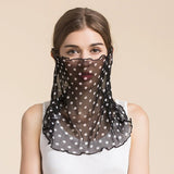Silk Floral Printed Neck Gaiter Silk Face Masks Scarf For Women Style - 13 M