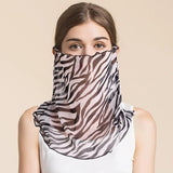 Silk Floral Printed Neck Gaiter Silk Face Masks Scarf For Women Style - 26 M