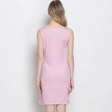 Silk Knit Nightdress For Women Silk Knitted Slip Dress Pink S