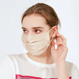 Silk Masks For Women Silk Adjustable Sensitive Skin Face Mask M Black