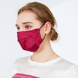 Silk Masks For Women Silk Adjustable Sensitive Skin Face Mask M Claret
