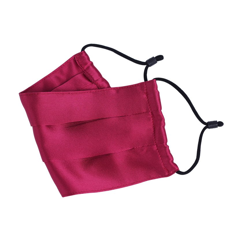 Silk Masks For Women Silk Adjustable Sensitive Skin Face Mask M Claret