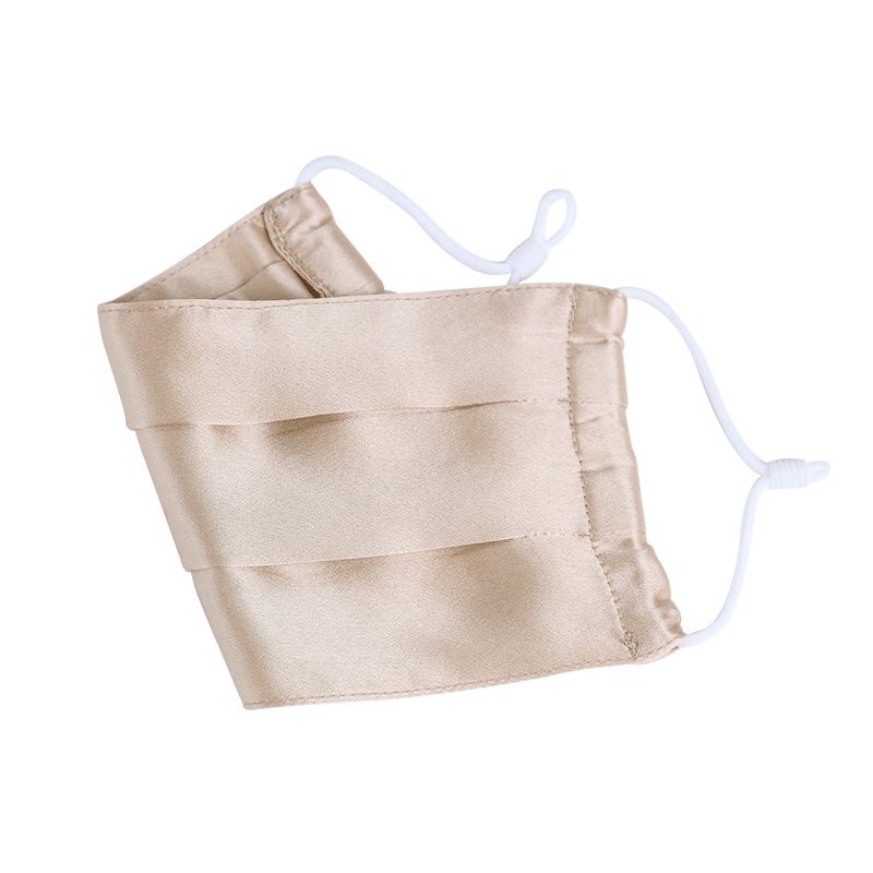 Silk Masks For Women Silk Adjustable Sensitive Skin Face Mask M Black